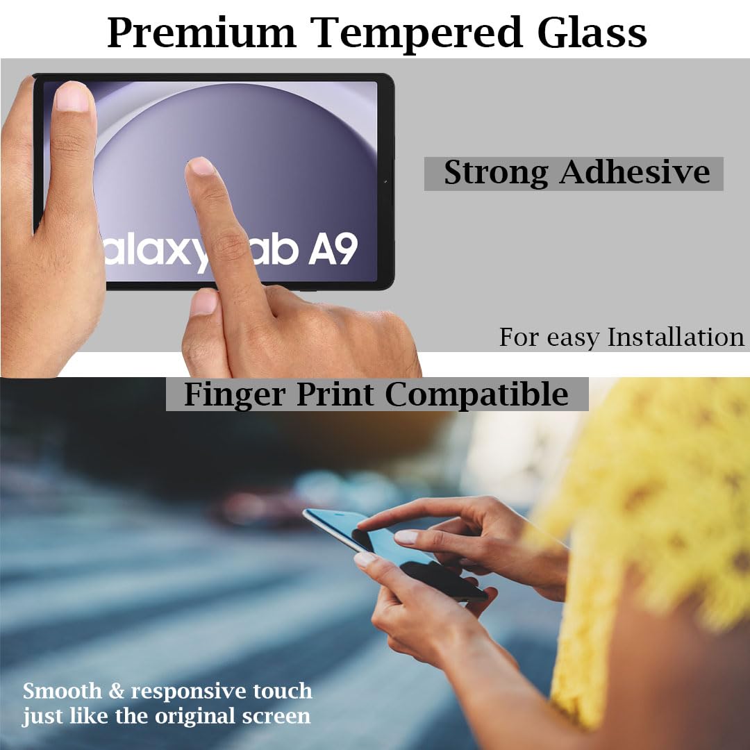 Tough Lee Tempered Glass for Samsung Galaxy Tab A9 8.7