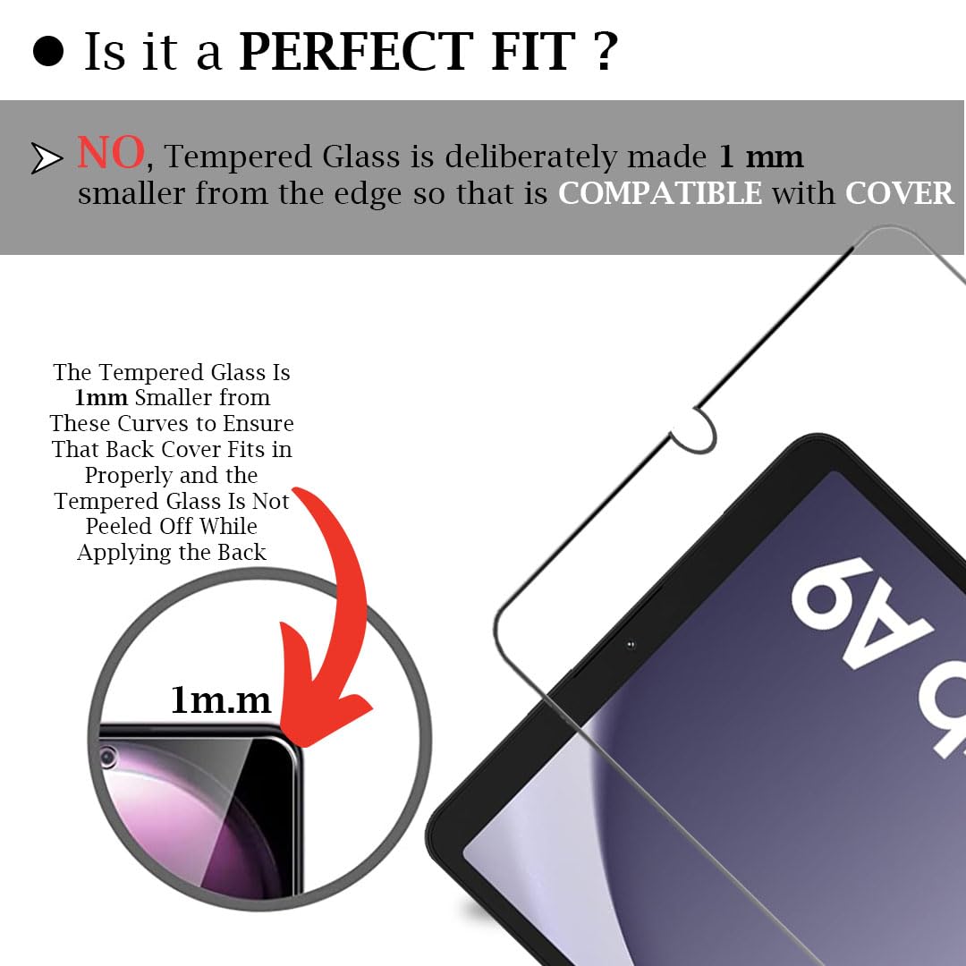 Tough Lee Tempered Glass for Samsung Galaxy Tab A9 8.7